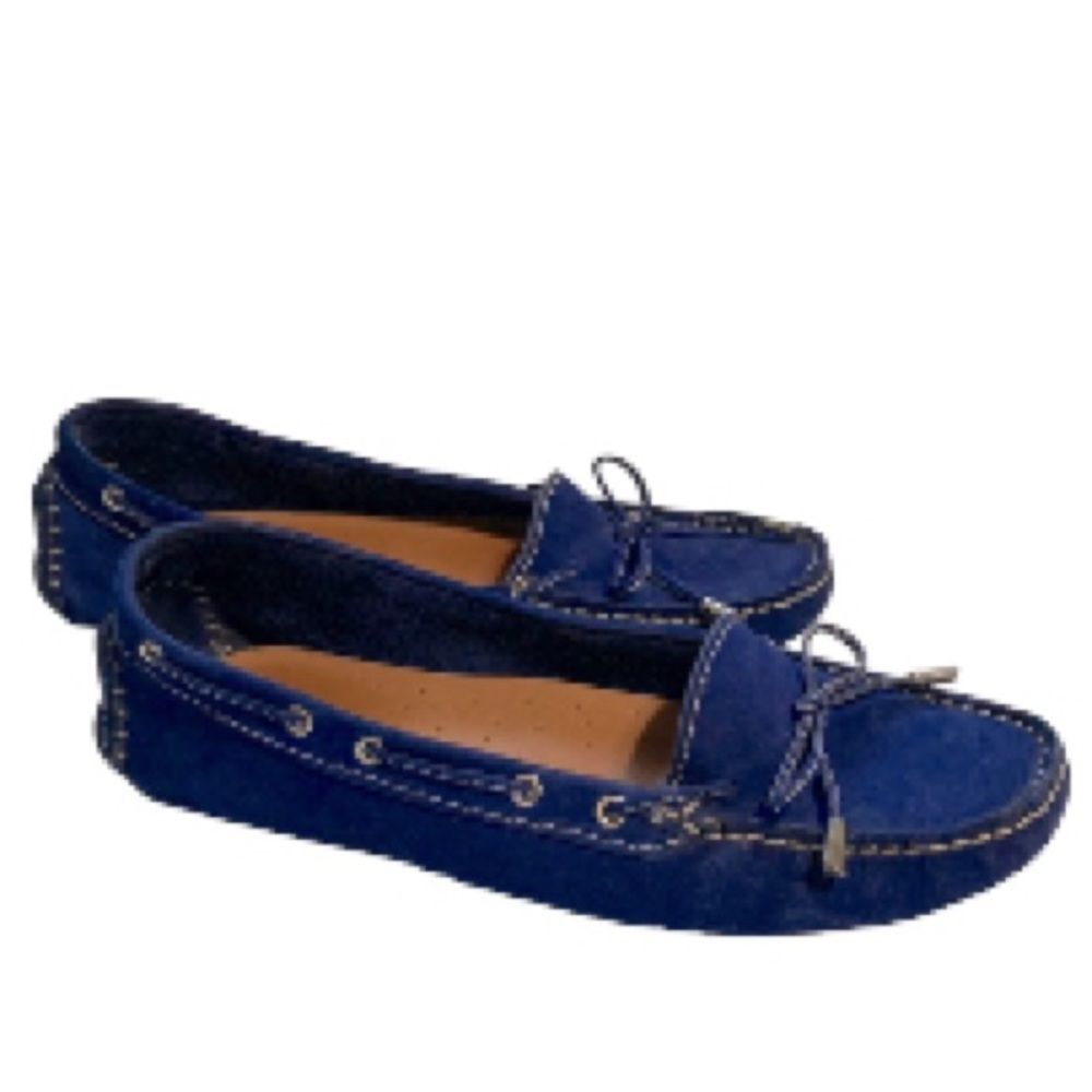 MERCANTI Fiorentini Blue Suede Shoes Driving Moccasins Loafers Women’s 9B
